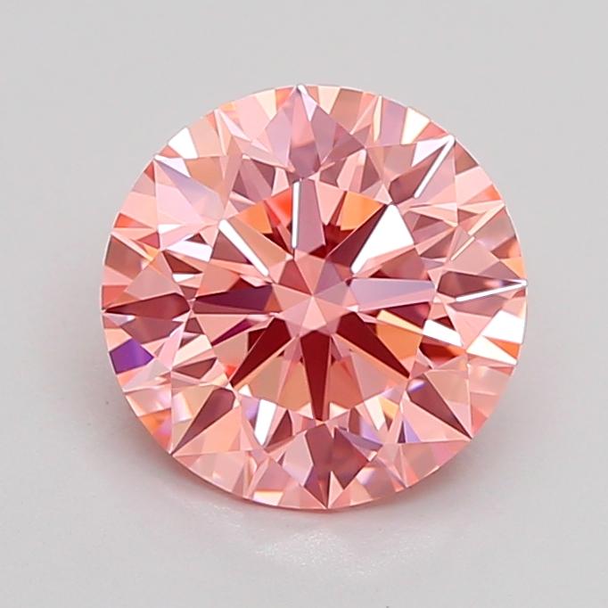 2.02 Ct. Fancy Vivid Pink Round Lab Grown Diamond