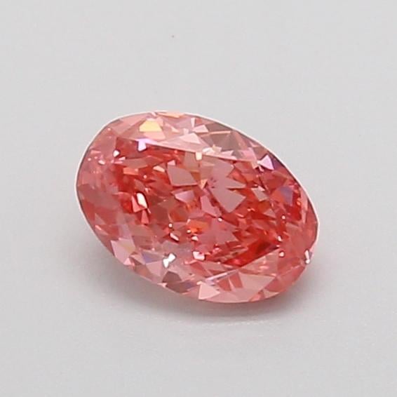 0.58 Ct. Fancy Vivid Pink Oval Lab Grown Diamond