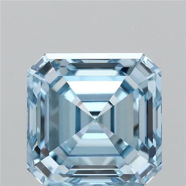 3.02 Ct. Fancy Vivid Blue Asscher Lab Grown Diamond