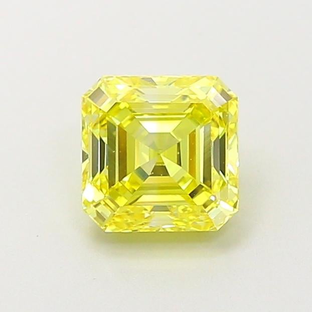 0.88 Ct. Fancy Intense Yellow Asscher Lab Grown Diamond