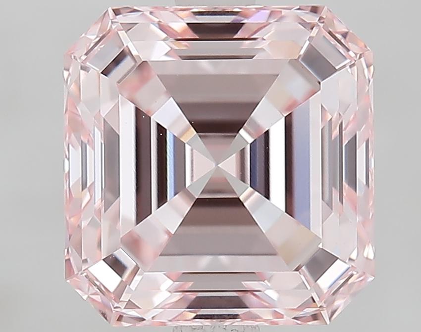 3.10 Ct. Fancy Intense Pink Asscher Lab Grown Diamond