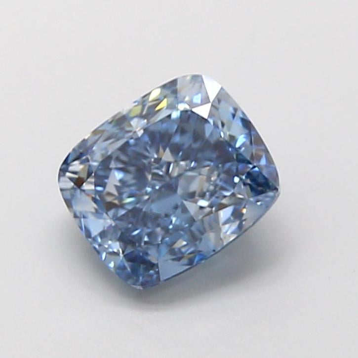 1.57 Ct. Fancy Vivid  Blue Cushion Lab Grown Diamond