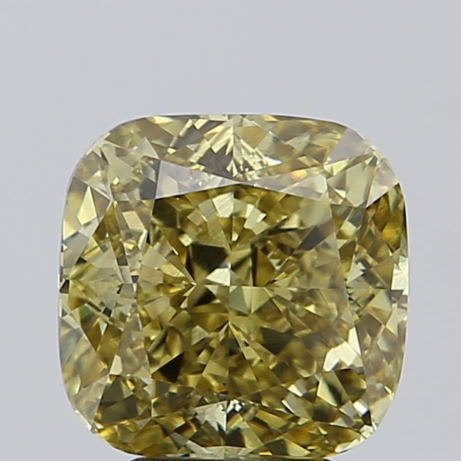 5.01 Ct. Fancy Intense  Yellow Cushion Lab Grown Diamond