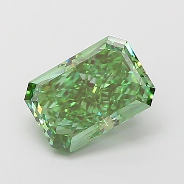 1.37 Ct. Fancy Vivid  Green Radiant Lab Grown Diamond