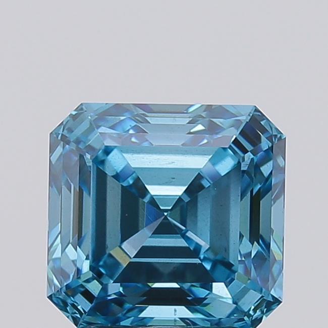 3.02 Ct. Fancy Vivid Blue Asscher Lab Grown Diamond
