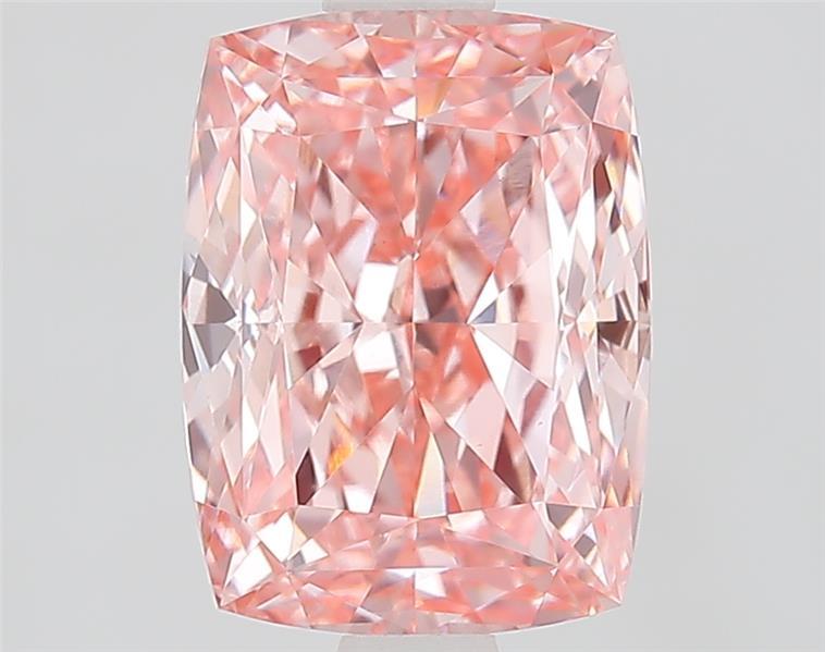 2.07 Ct. Fancy Vivid  Pink Cushion Lab Grown Diamond