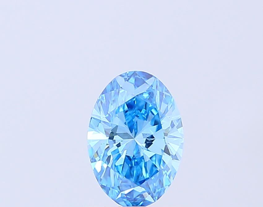 0.93 Ct. Fancy Vivid  Blue Oval Lab Grown Diamond