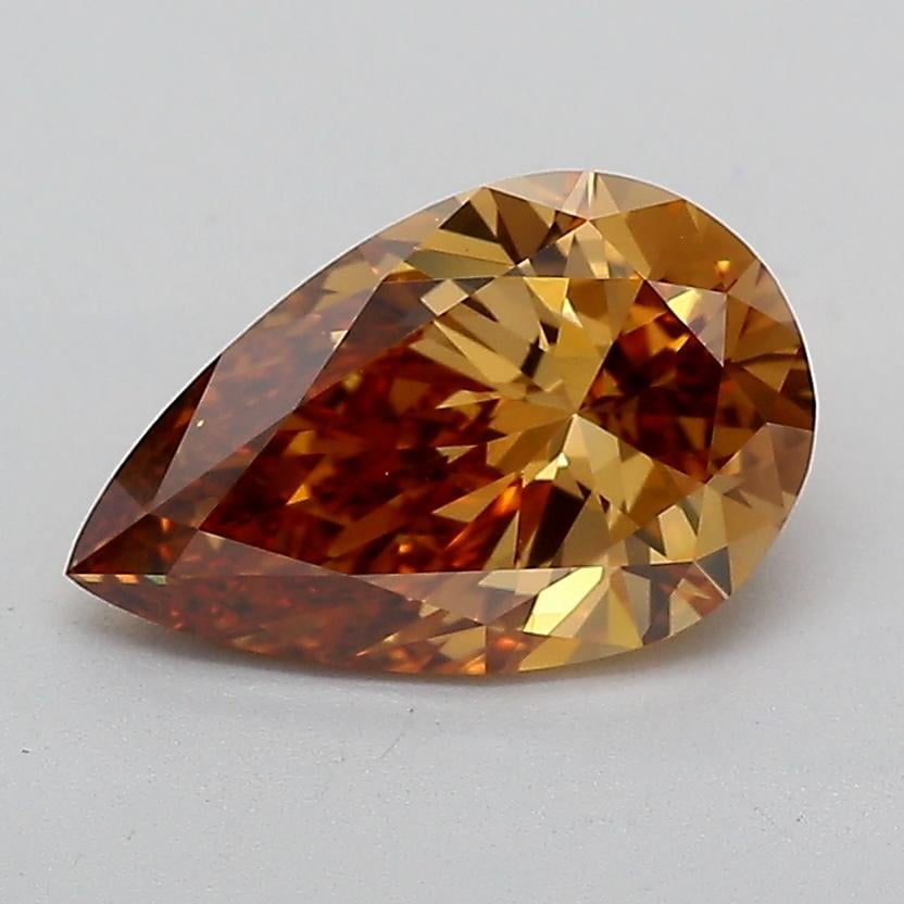 2.09 Ct. Fancy Intense Orange Brown Pear Lab Grown Diamond