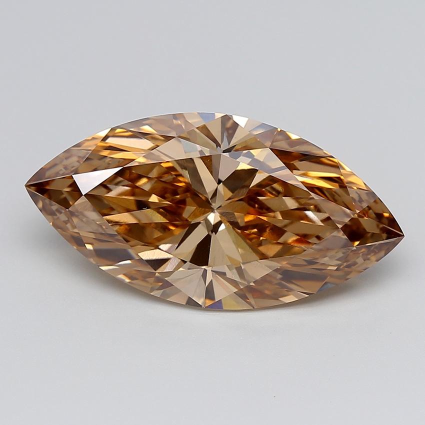 8.05 Ct. Fancy Light  Brown Marquise Lab Grown Diamond