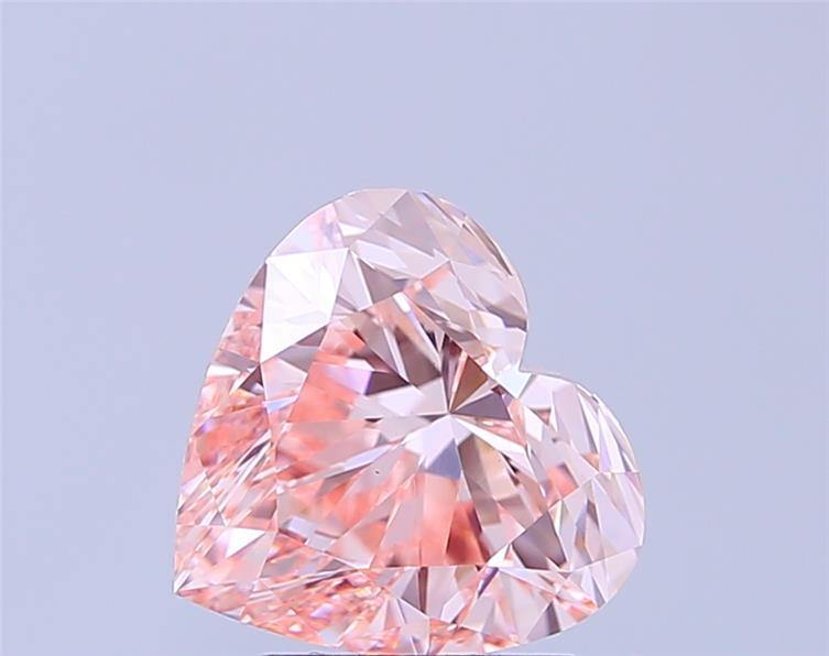 3.00 Ct. Fancy Intense Pink Heart Lab Grown Diamond