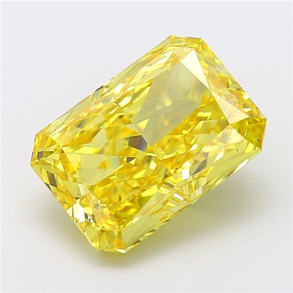 11.10 Ct. Fancy Vivid Yellow Radiant Lab Grown Diamond