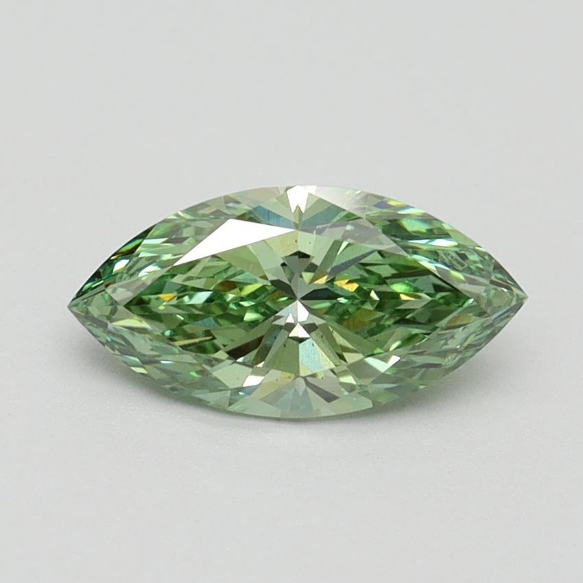 1.00 Ct. Fancy Vivid Green Marquise Lab Grown Diamond