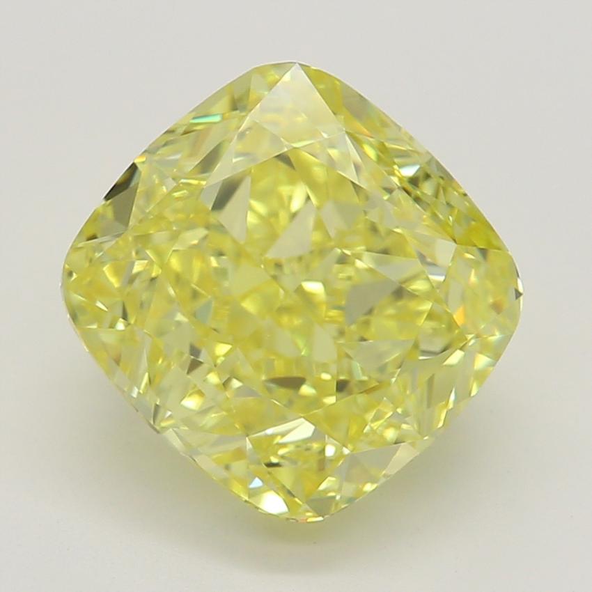 2.12 Ct. Fancy Vivid Yellow Cushion Diamond