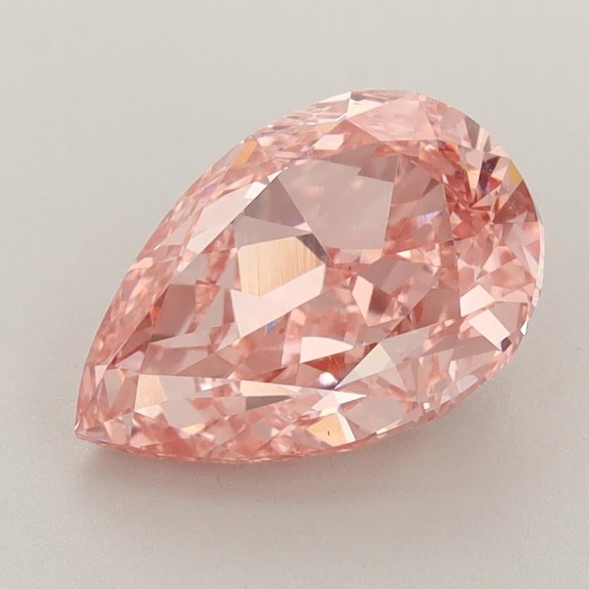 2.70 Ct. Fancy Vivid  Pink Pear Lab Grown Diamond