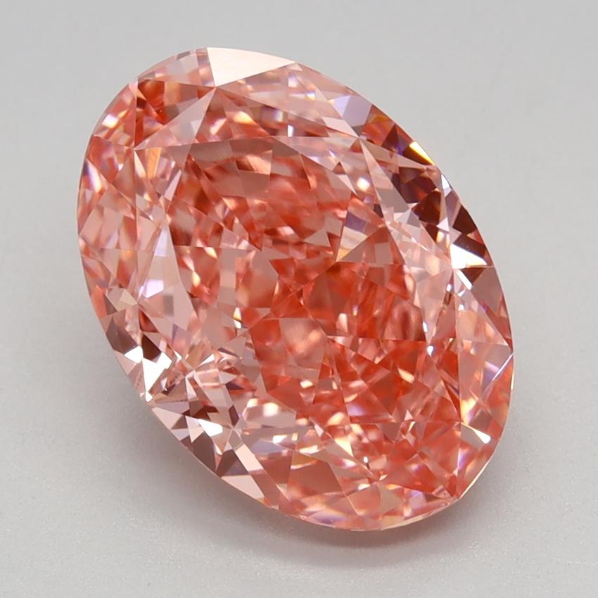 3.13 Ct. Fancy Vivid Pink Oval Lab Grown Diamond