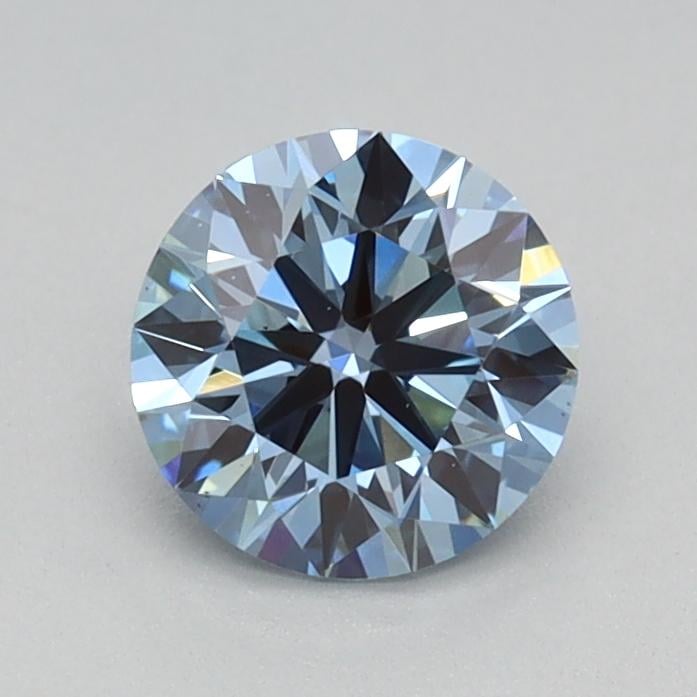 0.59 Ct. Fancy Vivid Blue Round Lab Grown Diamond