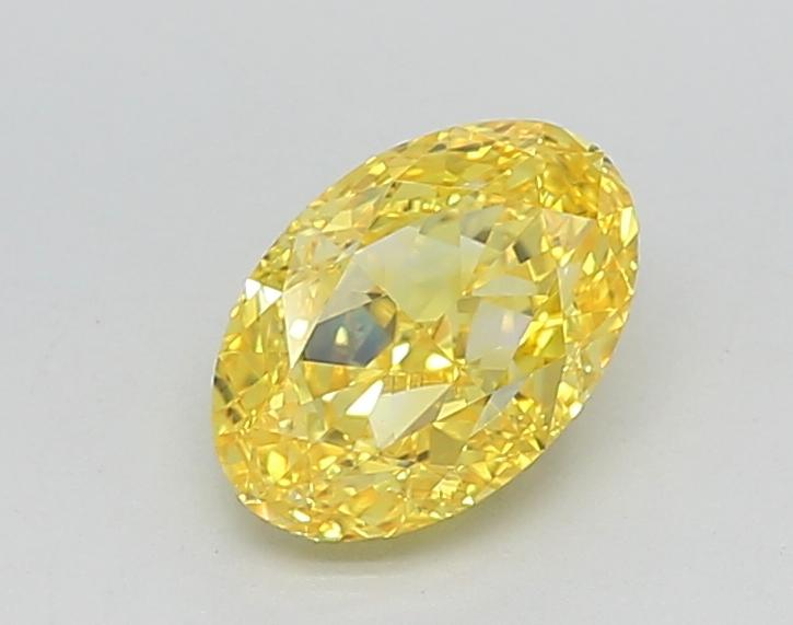 1.65 Ct. Fancy Vivid  Yellow Oval Lab Grown Diamond