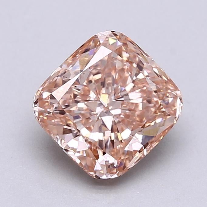 2.51 Ct. Fancy Vivid  Pink Cushion Lab Grown Diamond