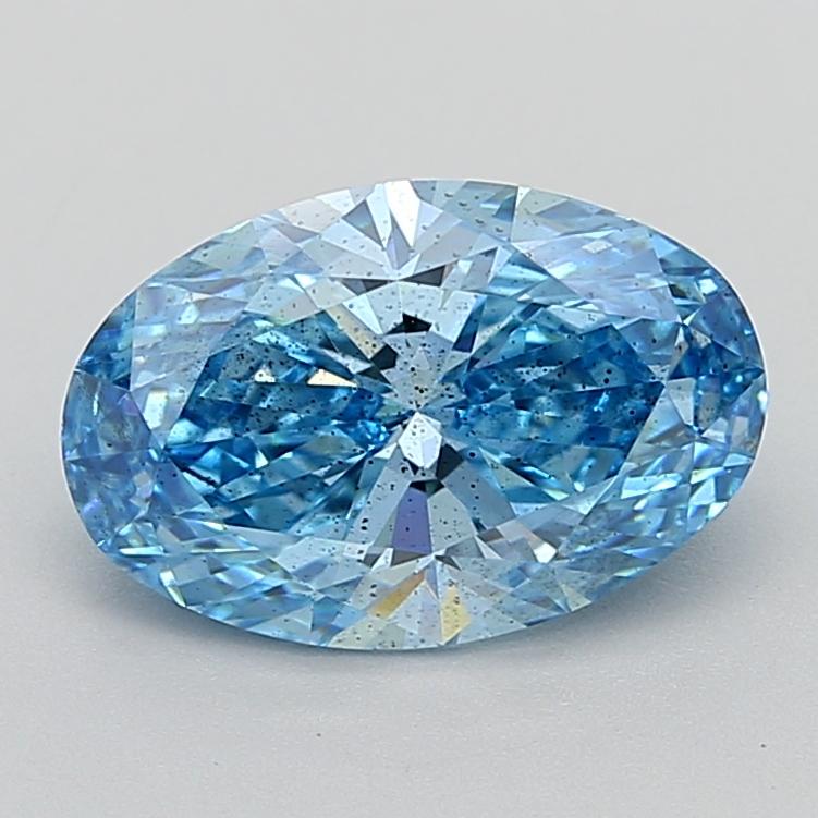 3.09 Ct. Fancy Vivid  Blue Oval Lab Grown Diamond
