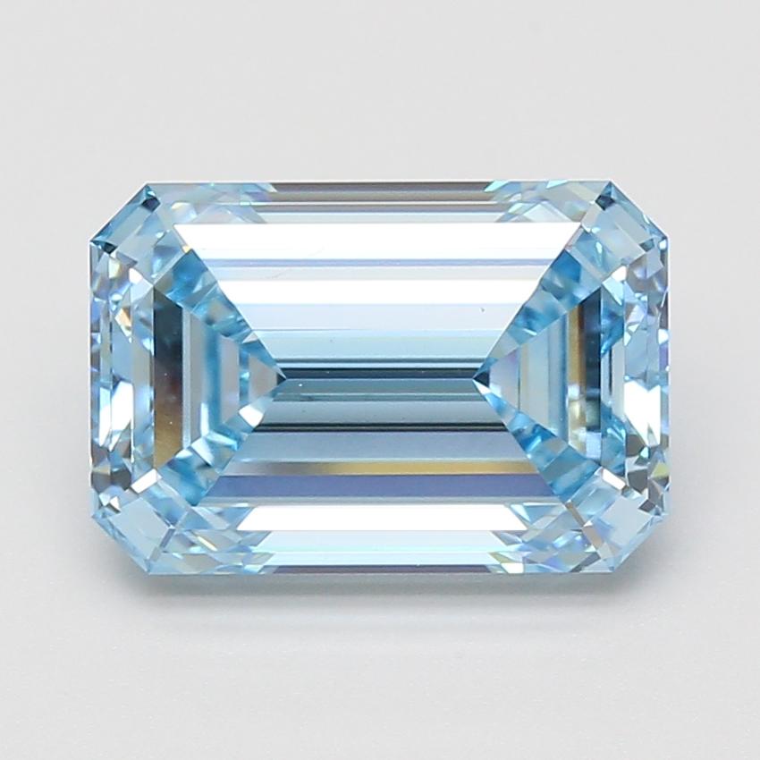 5.09 Ct. Fancy Vivid Blue Emerald Lab Grown Diamond