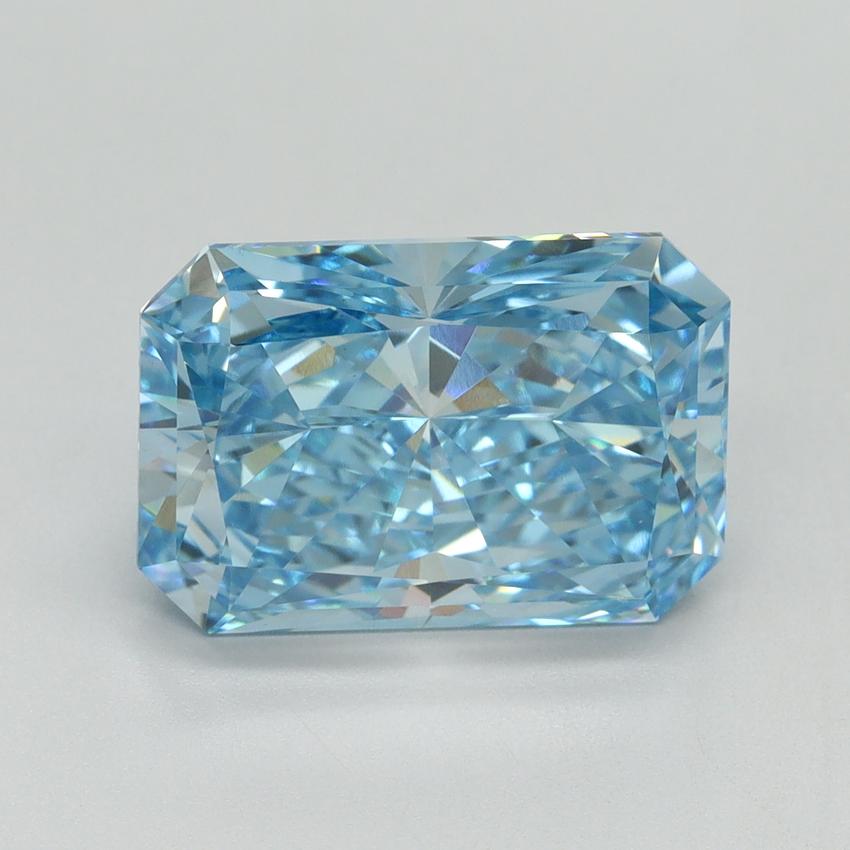 5.04 Ct. Fancy Vivid Blue Radiant Lab Grown Diamond