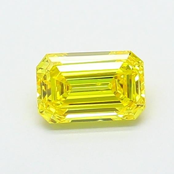 0.72 Ct. Fancy Vivid Yellow Emerald Lab Grown Diamond