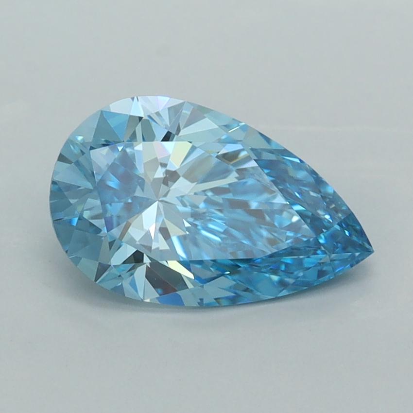 1.51 Ct. Fancy Vivid  Blue Pear Lab Grown Diamond