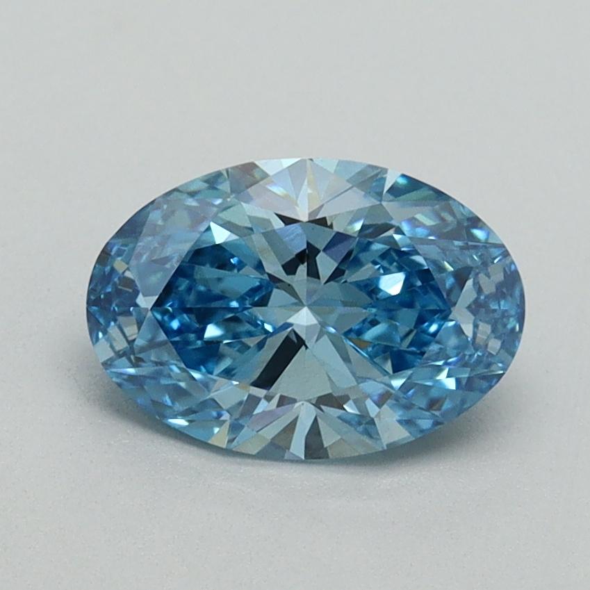 1.09 Ct. Fancy Vivid Blue Oval Lab Grown Diamond