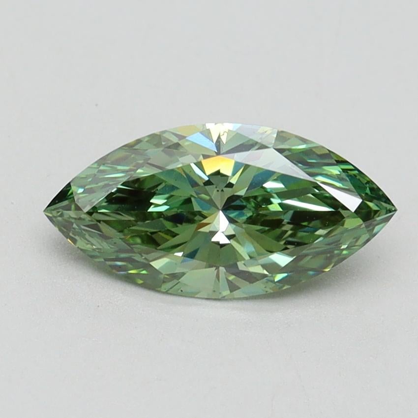 1.11 Ct. Fancy Vivid Green Marquise Lab Grown Diamond