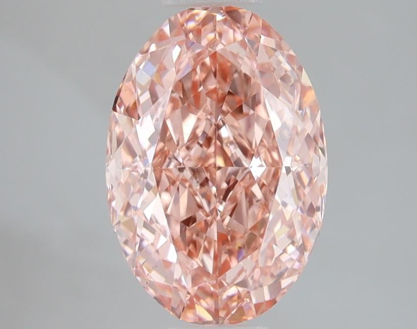 3.08 Ct. Fancy Vivid Pink Oval Lab Grown Diamond