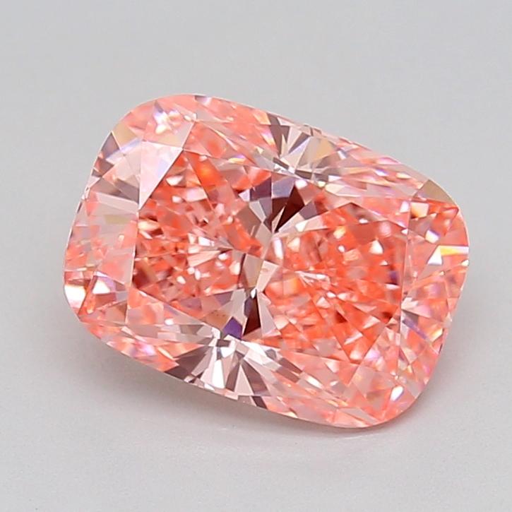 2.03 Ct. Fancy Vivid  Pink Cushion Lab Grown Diamond