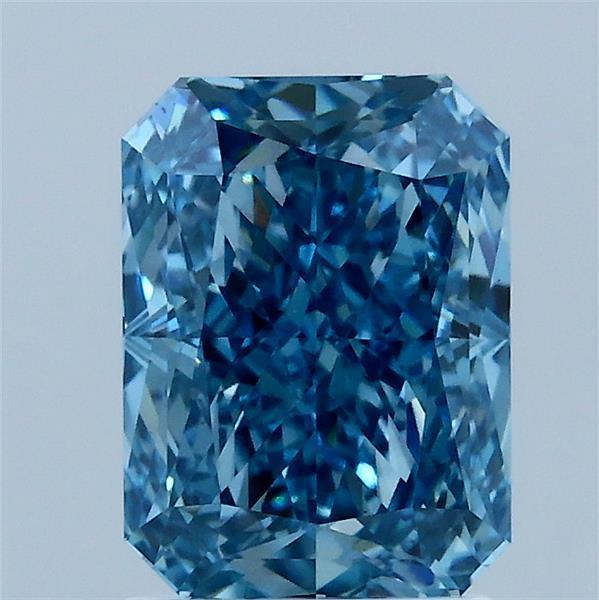 2.14 Ct. Fancy Vivid Blue Radiant Lab Grown Diamond