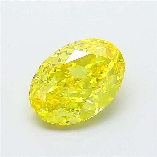 1.76 Ct. Fancy Vivid Yellow Oval Lab Grown Diamond