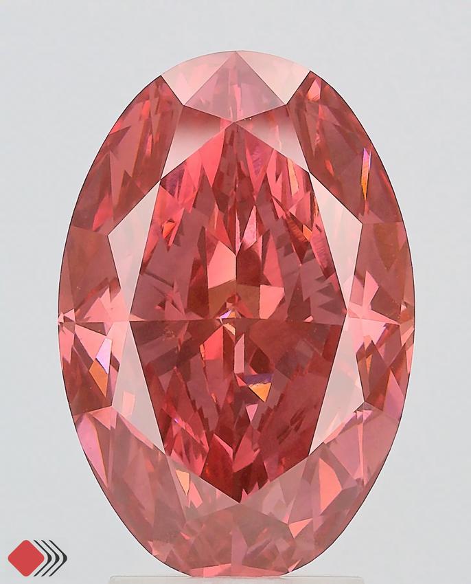 5.08 Ct. Fancy Vivid Pink Oval Lab Grown Diamond