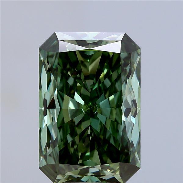 7.05 Ct. Fancy Vivid Green Radiant Lab Grown Diamond