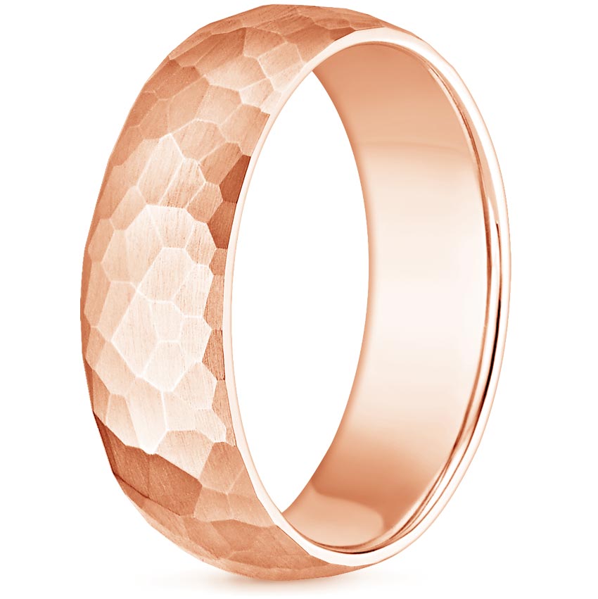 7mm Canyon Wedding Ring in 14K Rose Gold