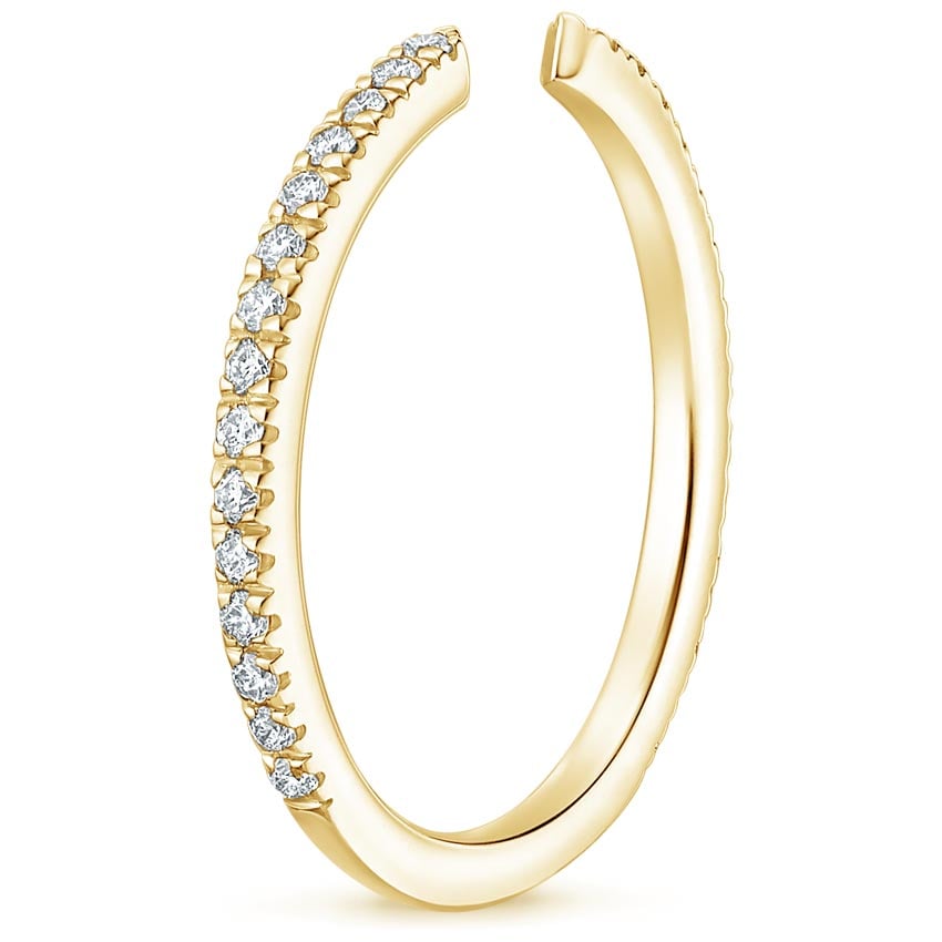 18K Yellow Gold Luxe Sia Diamond Open Ring (1/5 ct. tw.), large side view