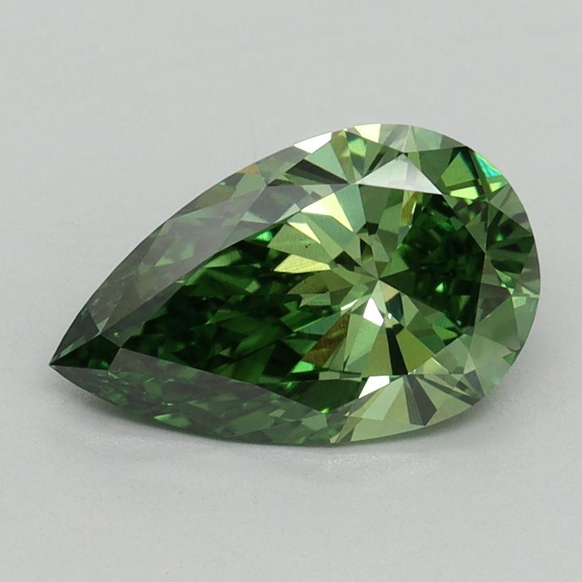 1.54 Ct. Fancy Vivid Green Pear Lab Grown Diamond