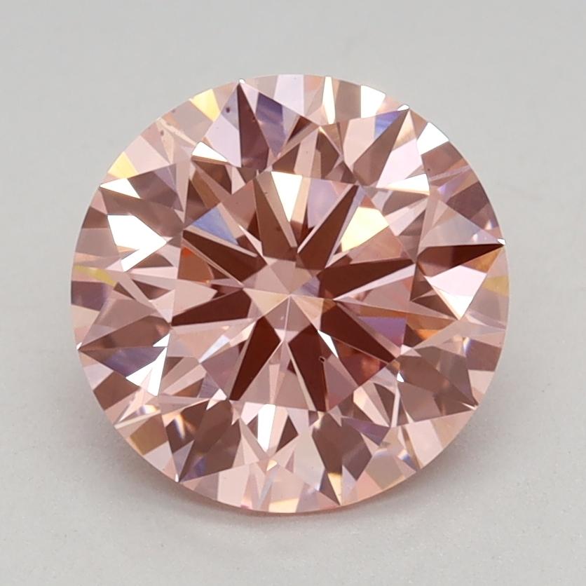 1.59 Ct. Fancy Vivid Pink Round Lab Grown Diamond