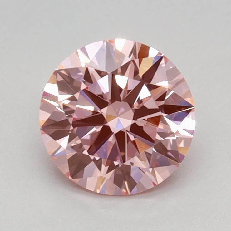 0.78 Ct. Fancy Vivid Pink Round Lab Grown Diamond