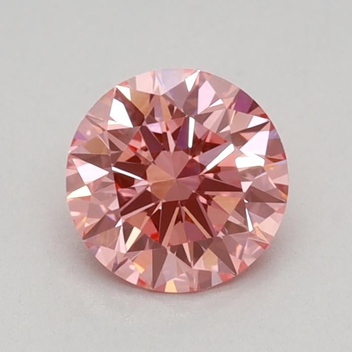 0.56 Ct. Fancy Vivid Pink Round Lab Grown Diamond