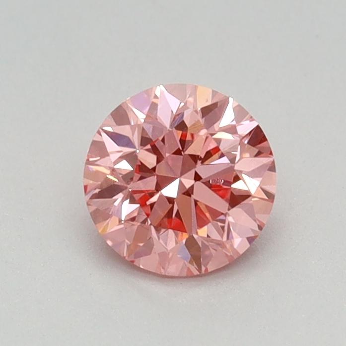 0.45 Ct. Fancy Vivid Pink Round Lab Grown Diamond