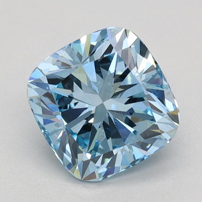 1.05 Ct. Fancy Vivid Blue Cushion Lab Grown Diamond
