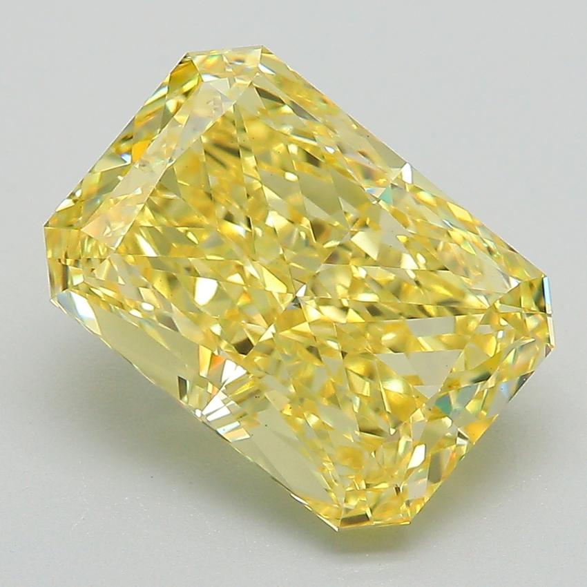 5.17 Ct. Fancy Vivid Yellow Radiant Lab Grown Diamond