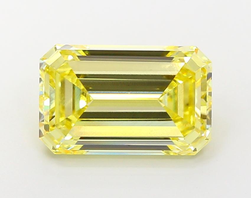7.02 Ct. Fancy Vivid Yellow Emerald Lab Grown Diamond