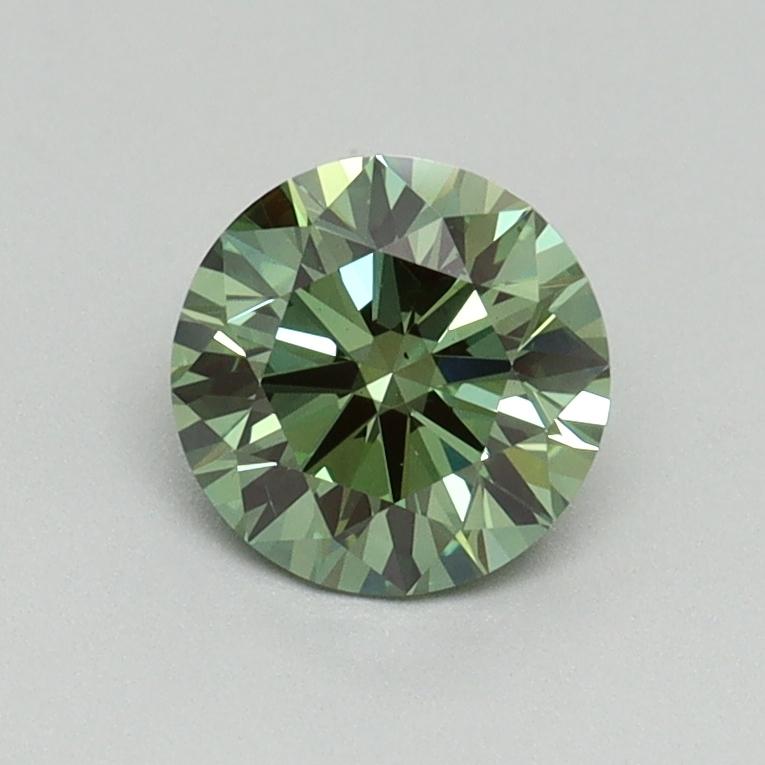 0.80 Ct. Fancy Vivid Green Round Lab Grown Diamond