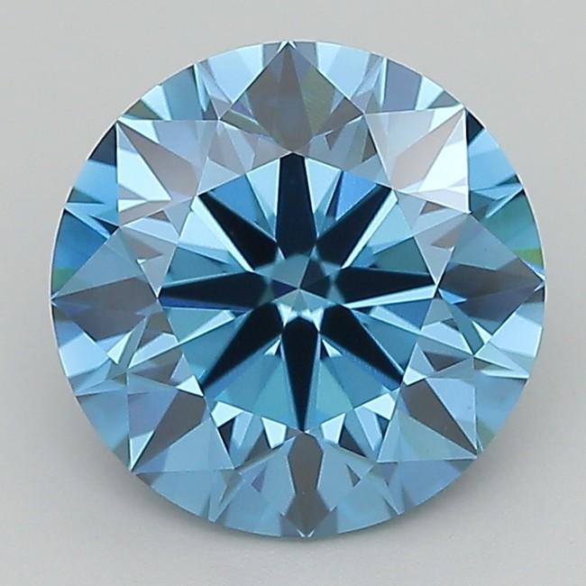 2.73 Ct. Fancy Vivid  Blue Round Lab Grown Diamond