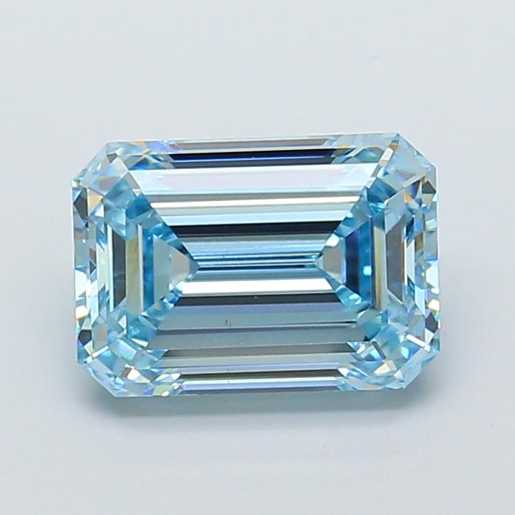 4.7 Ct. Fancy Vivid  Blue Emerald Lab Grown Diamond