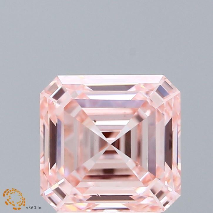 2.87 Ct. Fancy Intense Pink Asscher Lab Grown Diamond