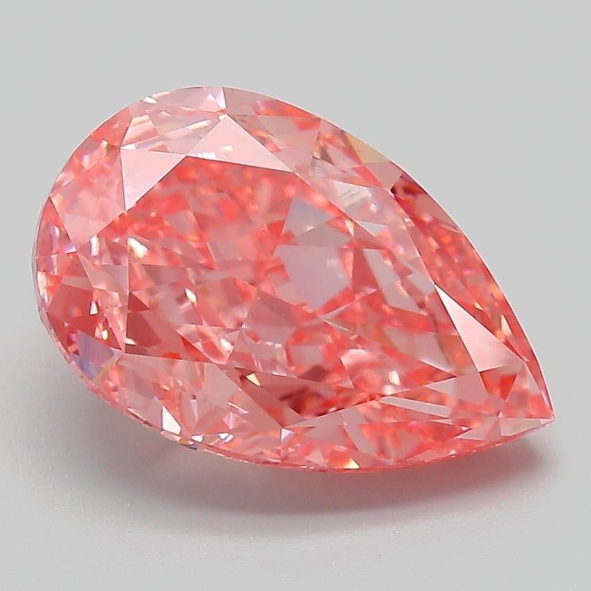 4.80 Ct. Fancy Vivid Pink Pear Lab Grown Diamond